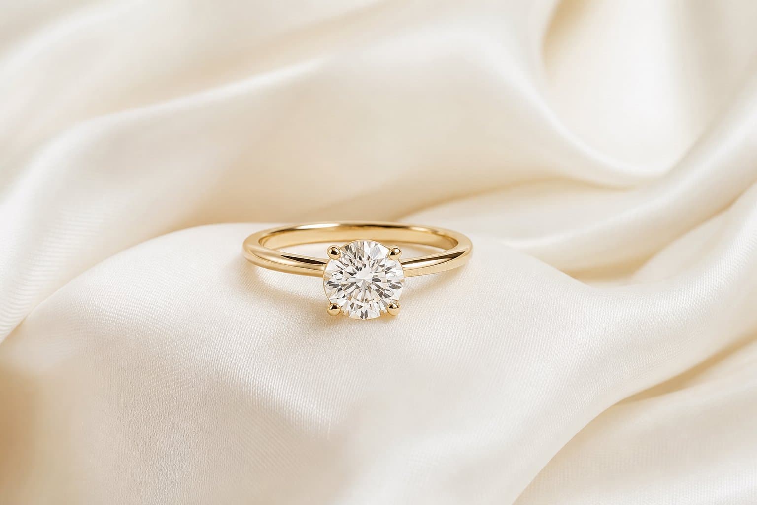 Luxury gold diamond ring CAD render